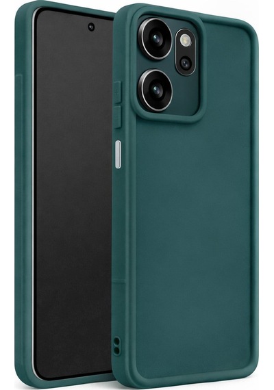 Infinix Smart 9 Ve Hot50i Ve X6531 Ve Smart9hd Uyumlu Kamera Çıkıntılı Mat Silikon Telefon Kılıfı Yeşil