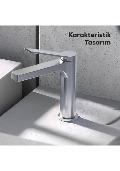 Creavit Ritmo Lavabo Banyo Eviye Bataryası 3'lü Set RT1500-RT2500-RT8500 Krom