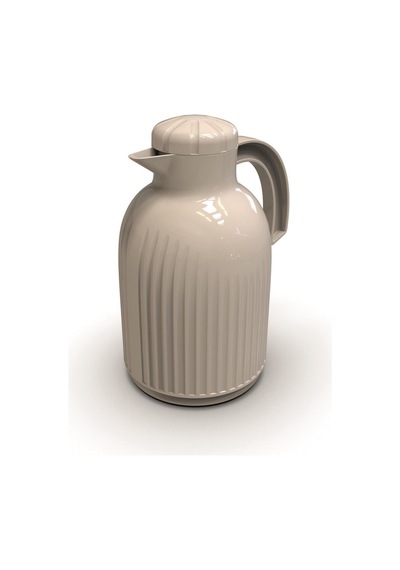 1.5 Lt Camlı Termos 1185 Glazed Thermos Krem