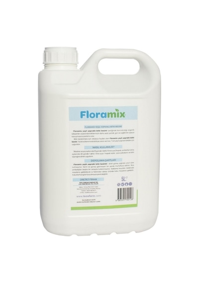 Floramix Yeşil Yapraklı Bitkiler İçin Solucan Gübreli Bitki Besini - Vitamini 5 L