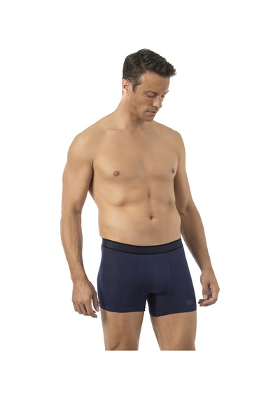 Özkan Underwear Özkan 11226 Erkek %95 Pamuklu Likralı Süprem Kumaş Esnek Rahat Boxer Şort Lacivert