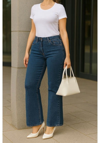 Cedy Denim Cedy Denım - Kadın Büyük Beden İspanyol Paça Yüksek Bel Skinny Fit Likralı Pantolon C628 Mavi Cedy Denim Cedy Denım - Kadın Büyük Beden İspanyol Paça Yüksek Bel Skinny Fit Likralı Pantolon C628 Mavi