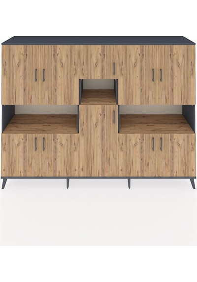 Hyperion Dolap 14 Raflı 10 Kapaklı 220x44x163 Antrasit-çam Atlas Çam - Antrasit Hyperion Dolap 14 Raflı 10 Kapaklı 220x44x163 Antrasit-çam Atlas Çam - Antrasit