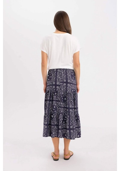 DeFacto Desenli Aerobin Midi Etek C4411AX24SMNV256 Lacivert