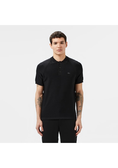 Lacoste Kısa Kollu Polo Yaka Regular Fit Erkek Triko Örme T-shirt Siyah