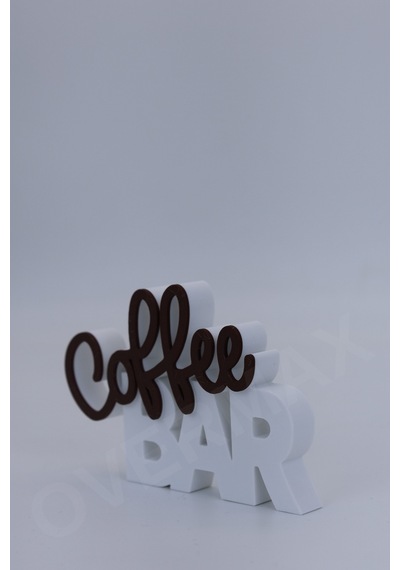 Coffee Bar Dekoratif Yazı - Kahve Köşesi Aksesuarı Kahverengi Coffee Bar - 836016861
