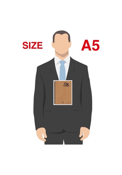 Etika Sb A5 140 Sf. Defter Kraft Kapak Spiralli Hafif Kağıt Kareli 70 Yp Çok Renkli