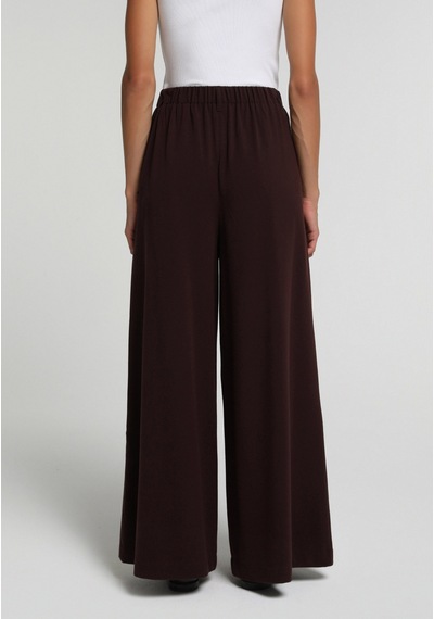 Colin's Colins Regular Fit Yüksel Bel Geniş Paça Kadın Mor Pantolon Cl1082188 Q1.v1 Dpl Dark Plum