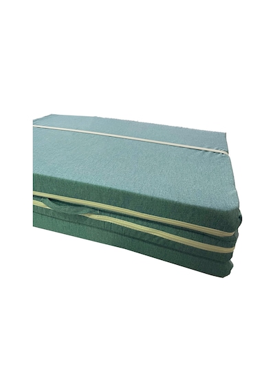 Viphomeconcept Katlanır Yer Yatağı Sünger Yatak Mavi Kırçıllı 80X180 Cm-7 Cm