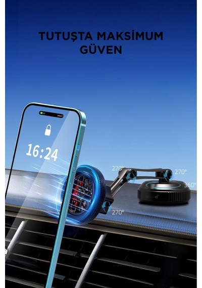 060 Sarsılmaz Manyetik 360 Derece Ayarlanabilir Araç İçi Telefon Tutucu -