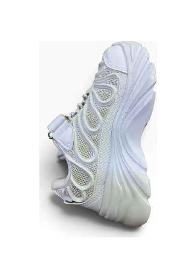 Shoes Kız Çocuk Kalın Tabanlı Cırt Bantlı Spor Ayakkabı Beyaz - 941234682 Beyaz