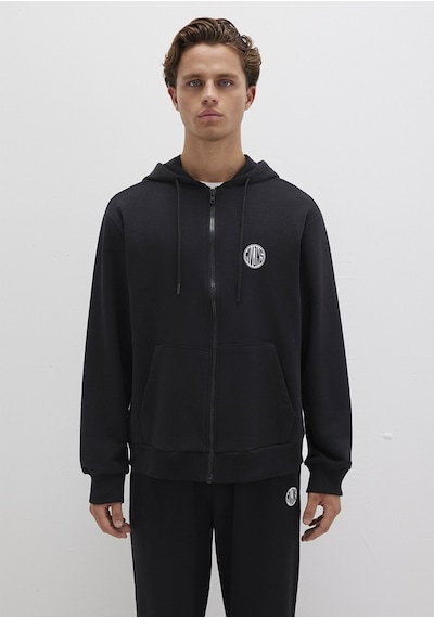 Mavi - M Nakışlı Fermuarlı Kapüşonlu Siyah Sweatshirt 0s10193-900 Siyah