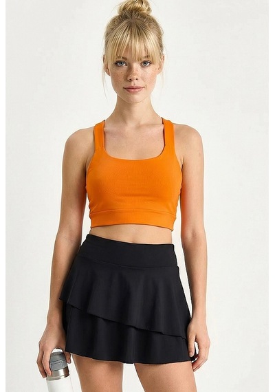 Shade Kadın Sporcu Crop Atlet 60251252 - Turuncu