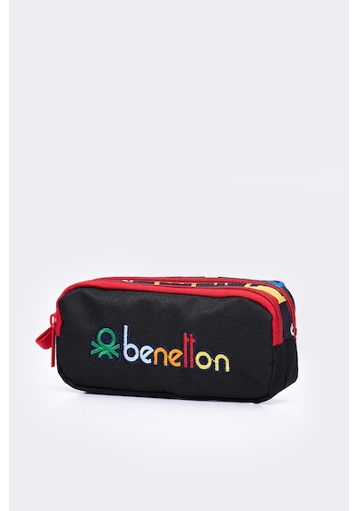 United Colors Of Benetton Erkek Çocuk 3'lü Okul Seti İlkokul Çantası & Beslenme & Kalemlik 13169 Siyah
