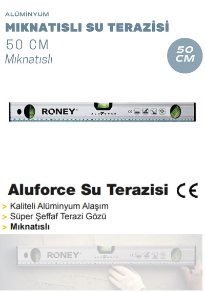 Alüminyum Mıknatıslı Su Terazisi 50 Cm, Aluforce Ro356050