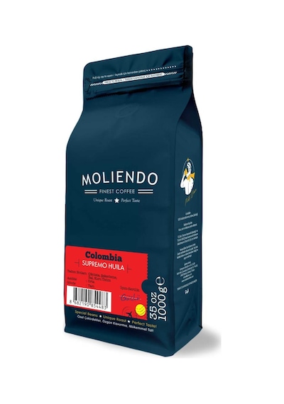 Moliendo Colombia Supremo Huila Yöresel Çekirdek Kahve 1 KG