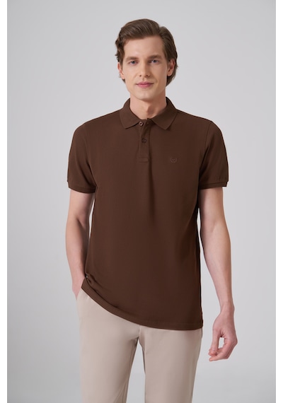 Morven Erkek Kahve Basic Polo Yaka Dynamic Fit T-shirt 26yc018007400 Kahve