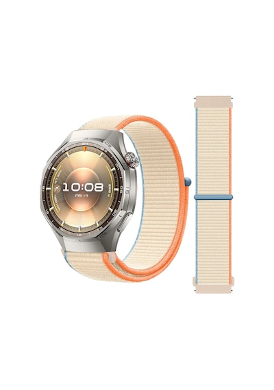 Huawei Watch Gt6 Pro 46mm İle Uyumlu Ayarlanabilir Cırt Cırtlı Yumuşak Spor Kumaş Örgü Kordon