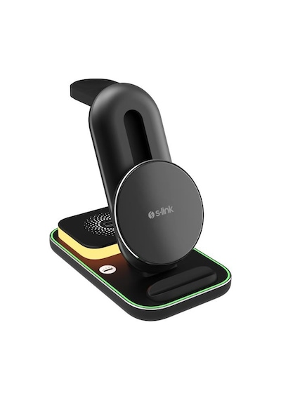 S-link Sw-cwf117 Siyah Ayarlanabilir Standlı 15w 3 İn 1 Magsafe Kablosuz Şarj Cihazıı