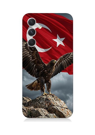 Samsung Galaxy A34 Uyumlu Kartal Zirvede Bekliyor Desenli Silikon Kılıf Çok Renkli