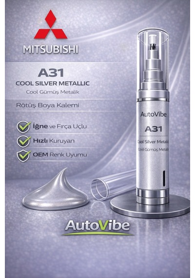 Mitsubishi Rötuş Boya Kalemi A31 Cool Silver Metallic 2si1arada Çizik Giderici