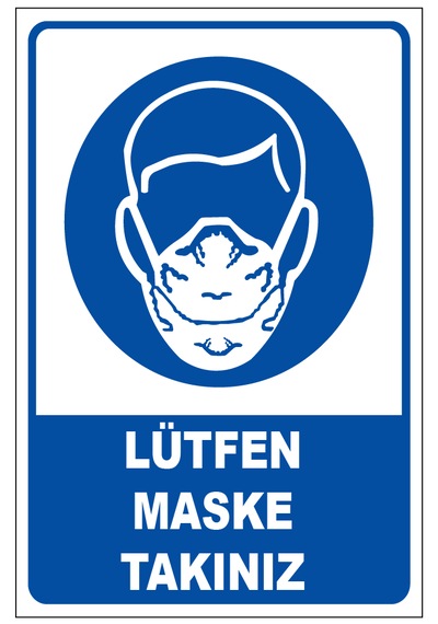 Lütfen Maskenizi Takınız Etiketi