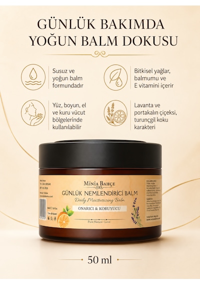 Minia Bahçe Kuru ve Normal Ciltler İçin Yoğun Günlük Nemlendirici Balm 50 ML