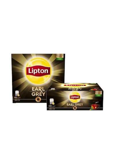 Lipton Earl Grey Bergamot Aromalı Siyah Süzen Bardak Poşet Çay 2'li 100 x 2 G