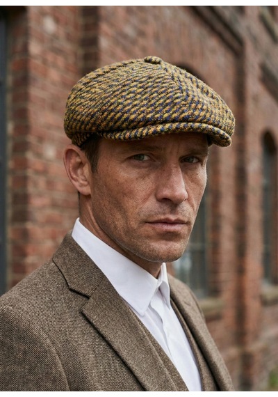 Emybox Erkek Kaşe 8 Köşe Kasket Şapka Klasik Retro- Peaky Blinders Tarzı Lastikli Standart Beden N