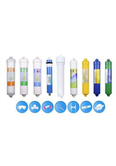 Su Arıtma Cihazı Membranlı İnline 8'li Filtre Set Ve Kit