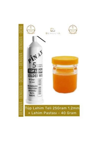Lehimteli Profesyonel Elektronik Tamir Havya Malzemesi Lehim Teli 25 Gr 12mm + Lehim Pastası 40 Gra