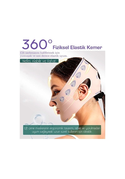 Fit Yüz, Çene, Boyun Şekillendirme Toparlayıcı Sıkılaştırıcı Band Gündüz Ve Gece Kullanım