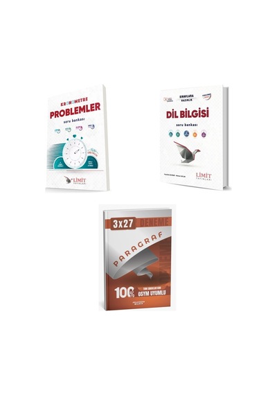 2027 2027 Tyt Limit Kronometre Problemler Soru + Dil Bilgisi Soru + Anla Kazan Paragraf Deneme 3'lü Set