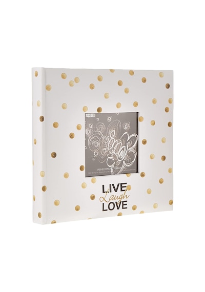 Lexroo Ev-246/l Golden Dots Live Laugh Love 200 Pkt 4x6 Photo Album Fotoalbum Papier Pocket