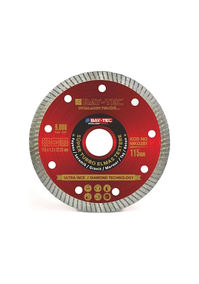 Süper Turbo Elmas Testere 180 Mm Mk0282