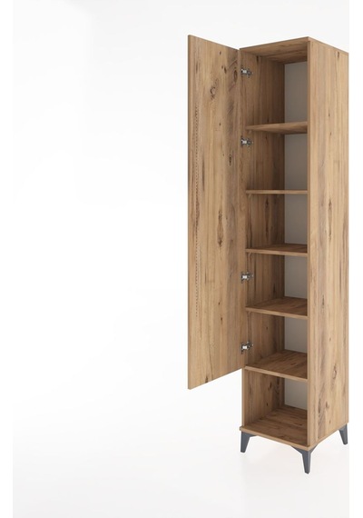 Hyperion Dolap 5 Raflı Tek Kapaklı 44x44x221 Çam-çam Çam