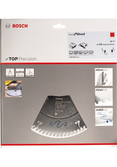 Bosch Best For Wood 250 x 30 MM 80 Diş Daire Testere Bıçağı - 2608642113