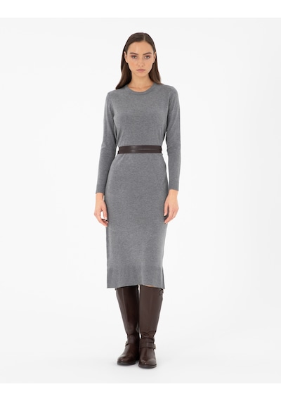 Pierre Cardin Kadın Antrasit Elbise Triko 50296580-vr006 Antrasit