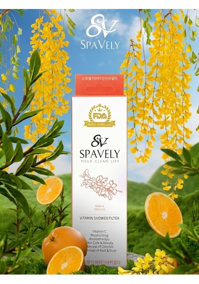Spavely Duş Filtresi Gül Esanslı - Premium Aromaterapik Klor Ve Kireç Karşıtı, Kokulu, C Vitaminli 200 Ml Portakal
