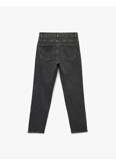 Koton Standart Bel Düz Paça Düğmeli Cepli Straight Fit Jean Pantolon - Straight Jeans Antrasit 6wal40164md Antrasit Koton Standart Bel Düz Paça Düğmeli Cepli Straight Fit Jean Pantolon - Straight Jeans Antrasit 6wal40164md Antrasit