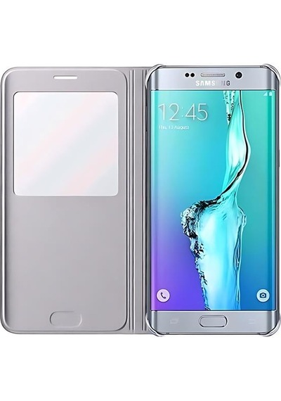 Galaxy S6 Edge Plus İle Uyumlu Kılıf S View Cover Ef-cg928psegtr Gümüş