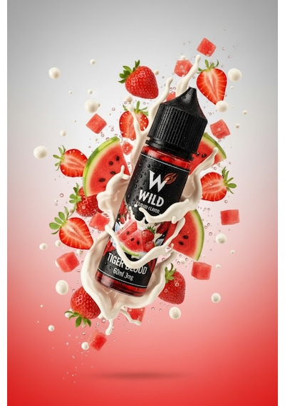 Tigers Blood - Premium Aroma 60ml - Karpuz, Çilek - Likit Tatlandırıcı
