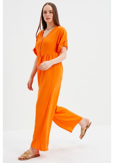 Meecy Kadın Ayrobin Uzun Tulum Oranj Oranj