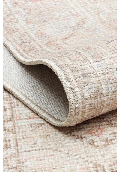 Eko Halı Grace Grc 03 Beige Vintage Halı Pastel Klasik Desenli Saçaklı Salon Halısı Bej