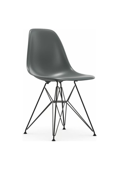 Vitra Eames Dsr Re Sandalye Geri Dönüşümlü Malzeme, Ikonik Tasarım, Dış Mekâna Uygun Koyu Gri