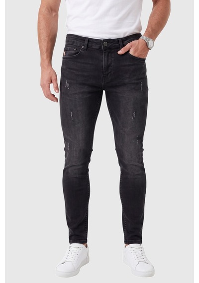 Rizzup Erkek Slim Fit %98 Pamuk Likralı Taşlanmış Yıpratma Detaylı Siyah Kot Pantolon 2600041 Rizzup Erkek Slim Fit %98 Pamuk Likralı Taşlanmış Yıpratma Detaylı Siyah Kot Pantolon 2600041