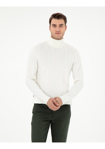 Pierre Cardin Erkek Ekru Kazak /triko 50296445-vr019 Ekru