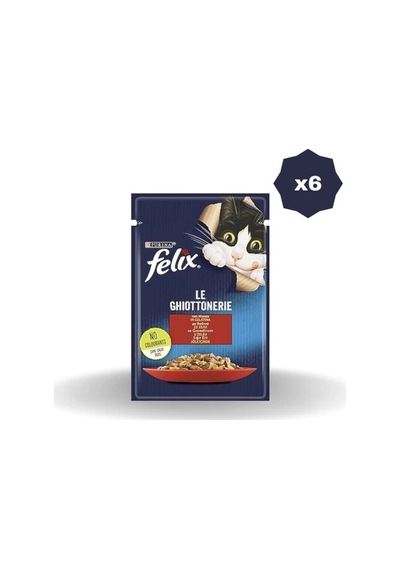 Felix Kedi Yaş Mama Sığır Etli 85 Gr - 6 Adet