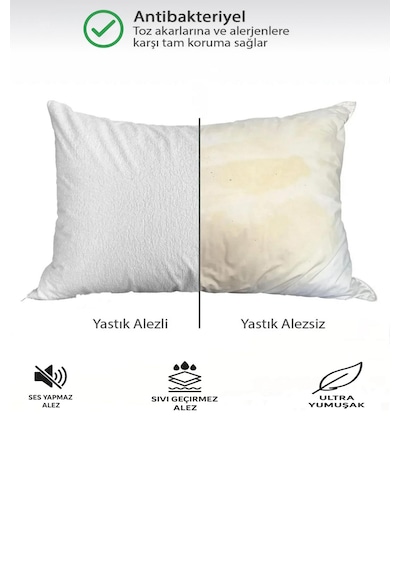 Oznhome Yastık Alezi Beyaz 2 Adet Beyaz