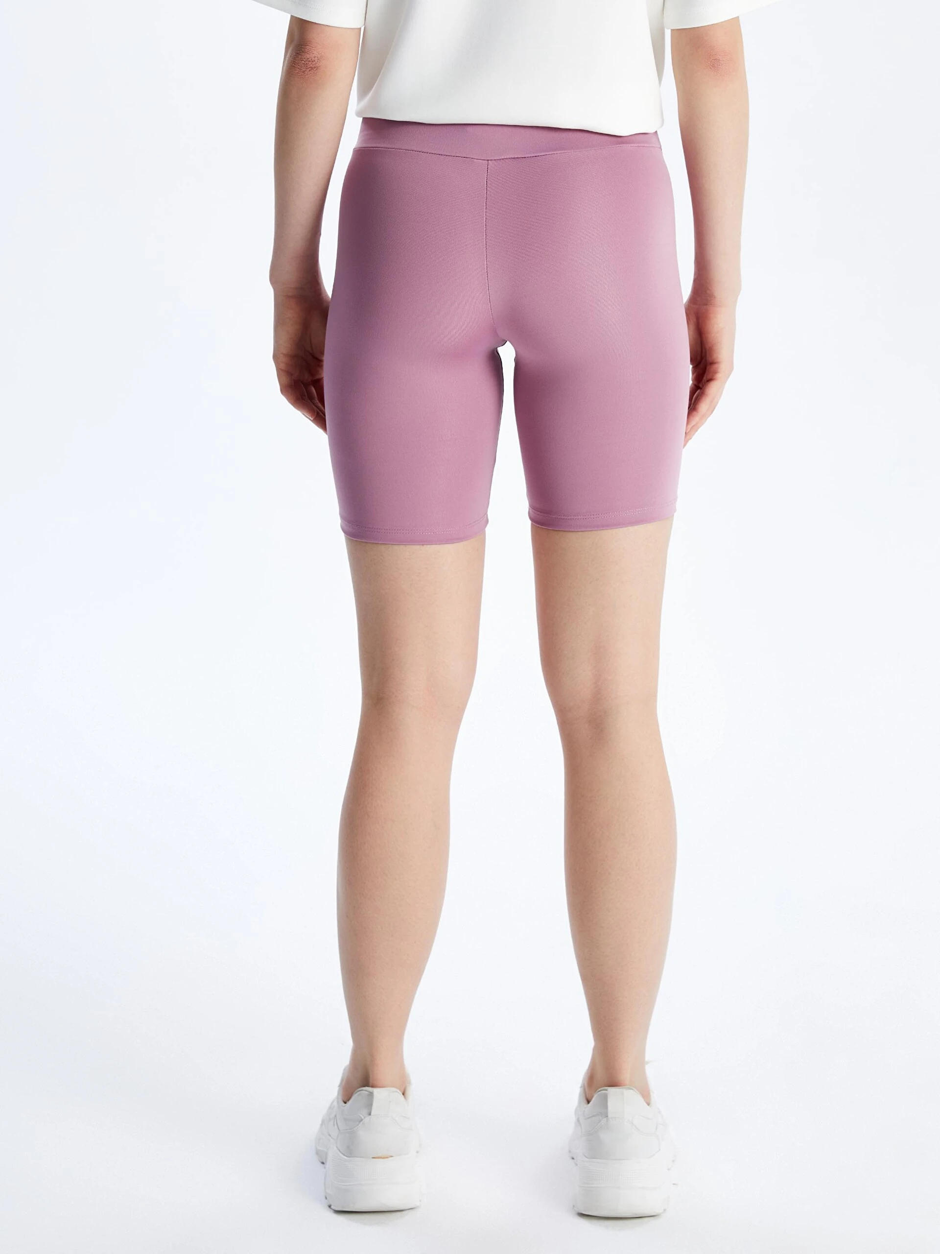 LC Waikiki Xsıde Actıve Mor Beli Lastikli Kadın Spor Şort Tayt
